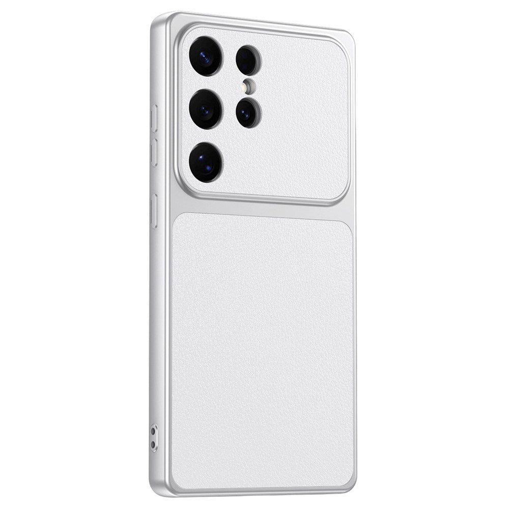 Samsung Galaxy S25 Ultra EIDERWOOD Hybrid Bakdeksel med Kunstskinn – Hvit