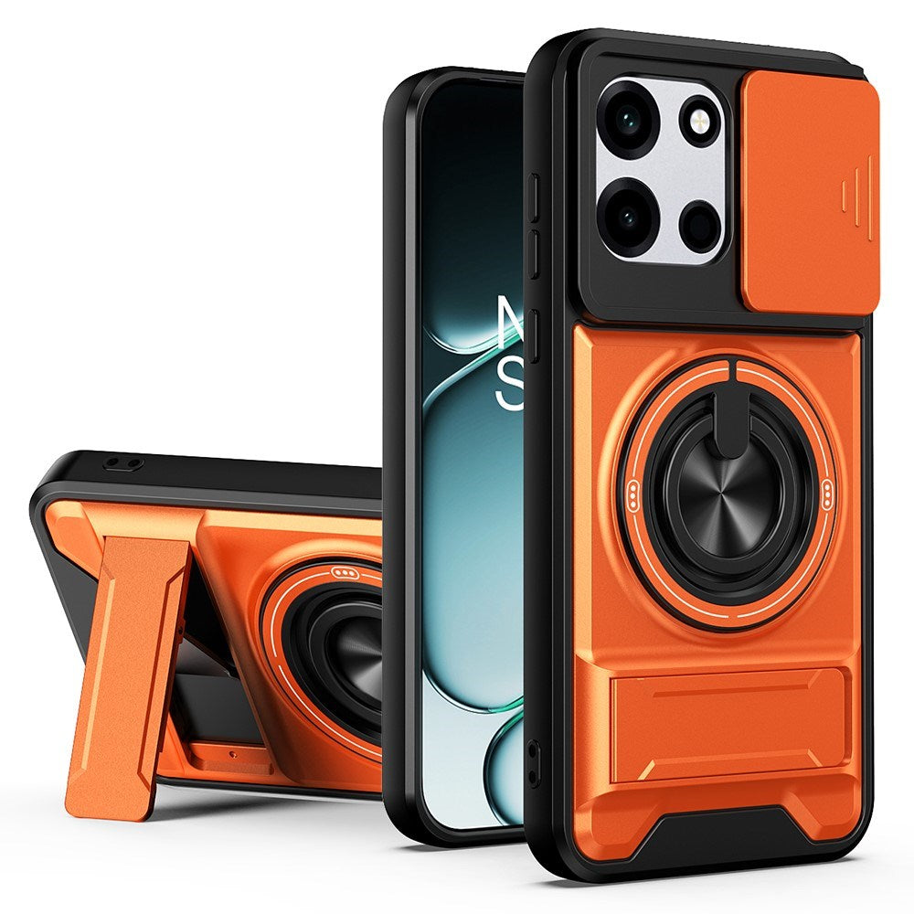 OnePlus Nord CE6 / Nord 6 EIDERWOOD Hybrid Håndverker Deksel m. Kickstand & Cam Slider - MagSafe Kompatbel - Oransje