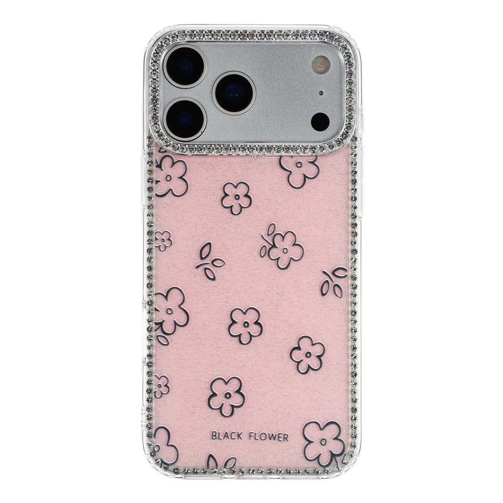 iPhone 17 Pro Max EIDERWOOD Hybrid Deksel med Strass & Blomsterdesign - Rosa / Blomster
