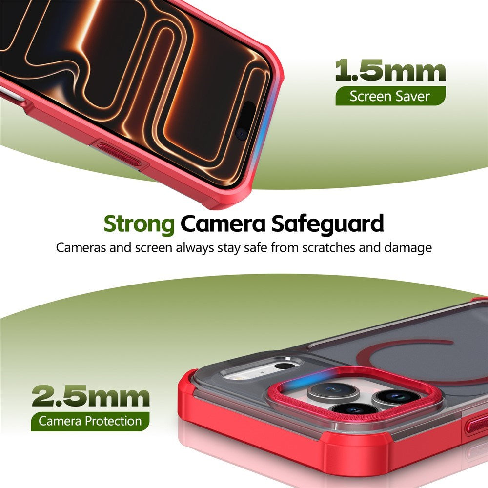 iPhone 17 Pro EIDERWOOD Matt Hybrid Plast Deksel - MagSafe Kompatibel - Rød