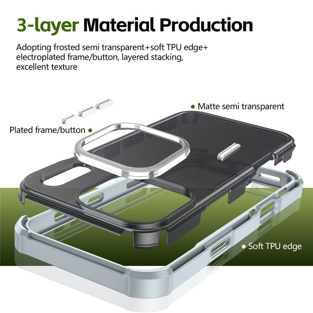 iPhone 17 Pro EIDERWOOD Matt Hybrid Plast Deksel - MagSafe Kompatibel - Grå