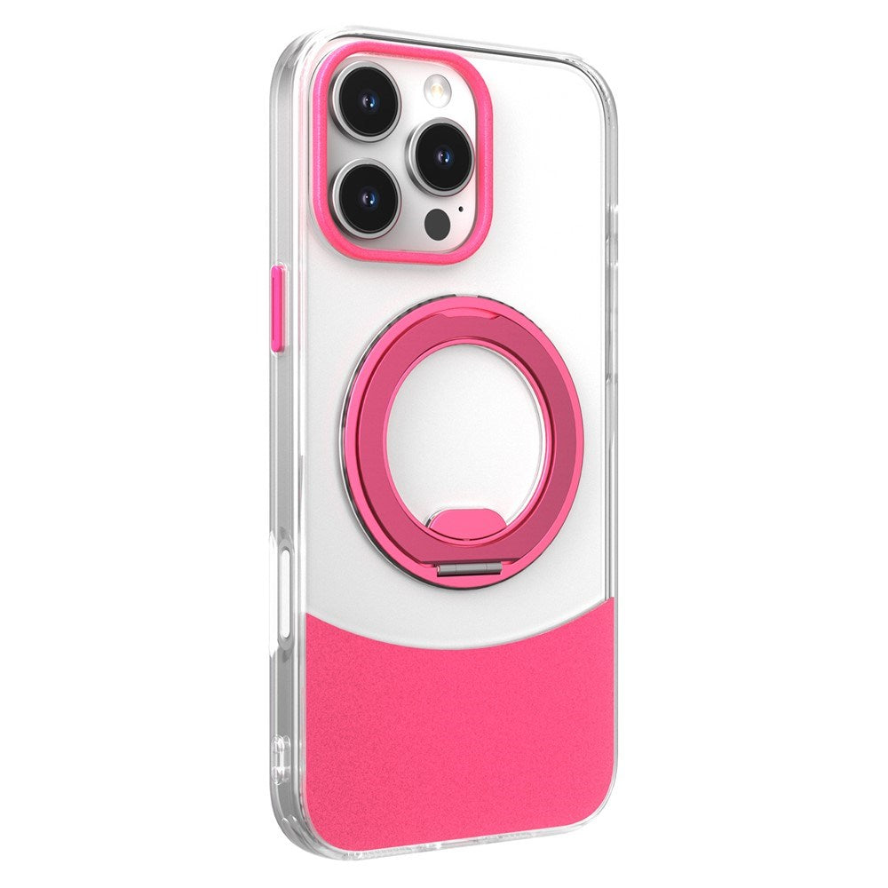 iPhone 15 EIDERWOOD Hybrid Deksel med Stativfunksjon - MagSafe Kompatibel - Gjennomsiktig / Pink