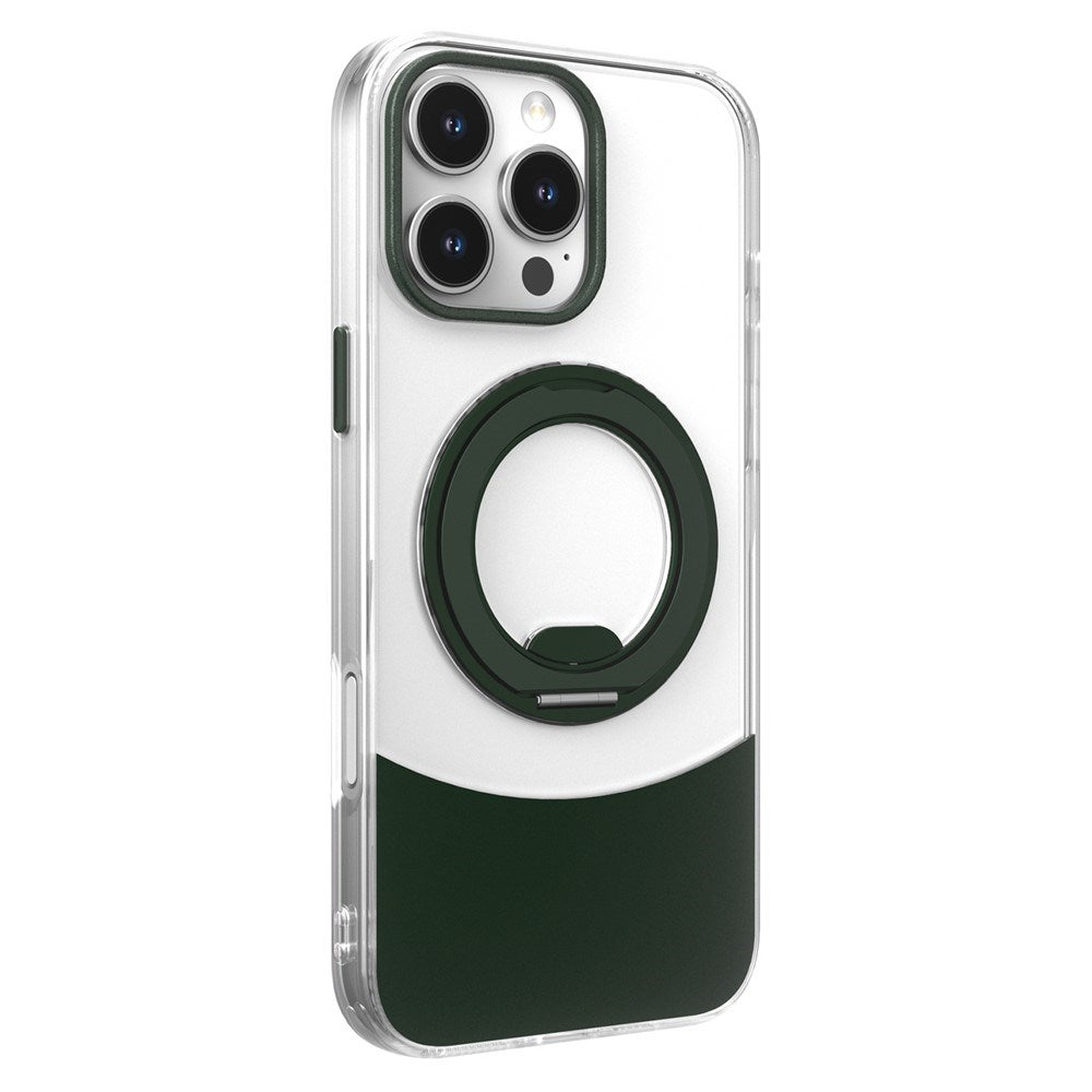iPhone 14 Pro EIDERWOOD Hybrid Deksel med Stativfunksjon - MagSafe Kompatibel - Gjennomsiktig / Grønn