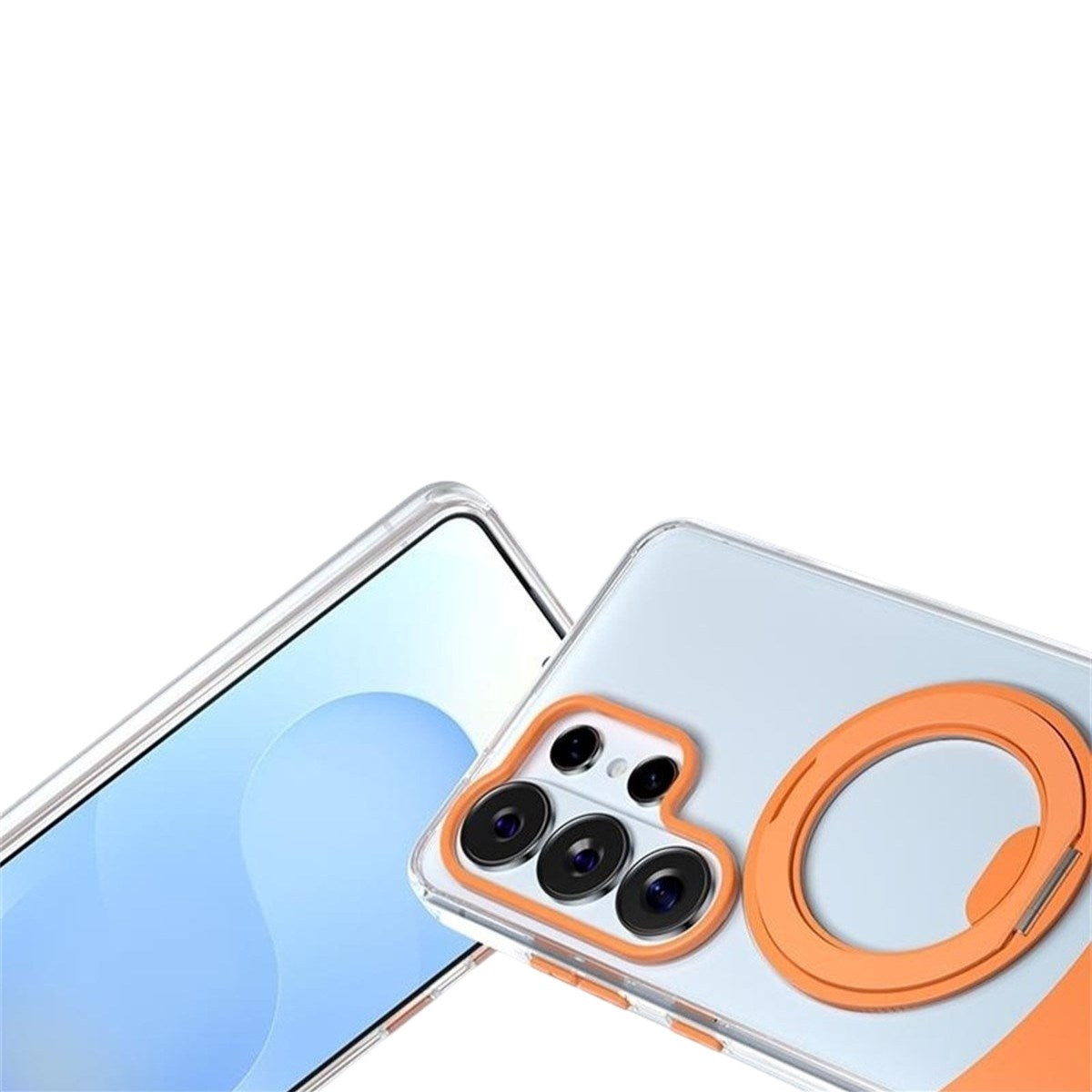 Samsung Galaxy S26 EIDERWOOD Hybrid Deksel med Stativfunksjon - MagSafe Kompatibel - Gjennomsiktig / Pink