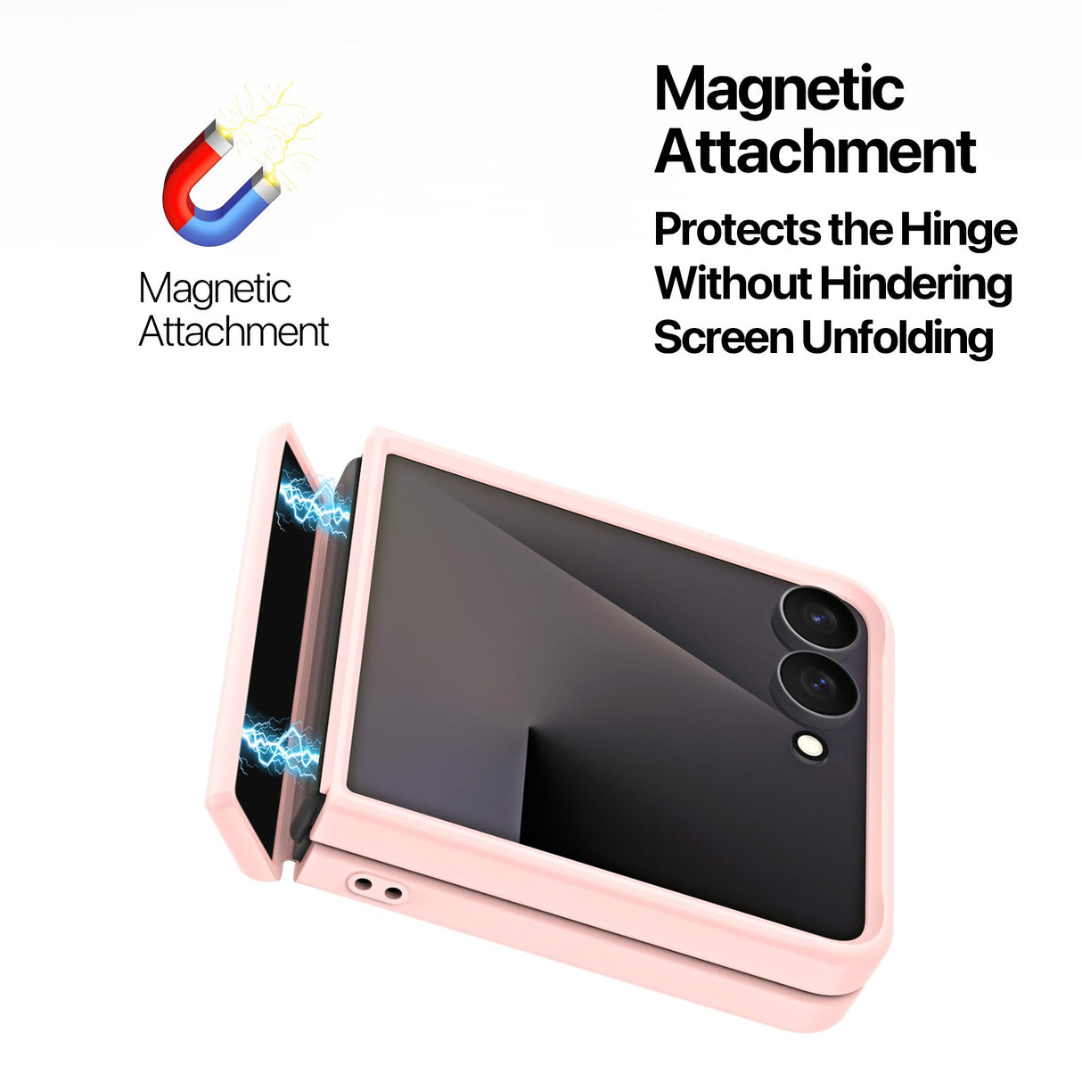 Samsung Galaxy Z Flip8 DUX DUCIS Hybrid Deksel med Matt Bakside – MagSafe Kompatibel – Rosa