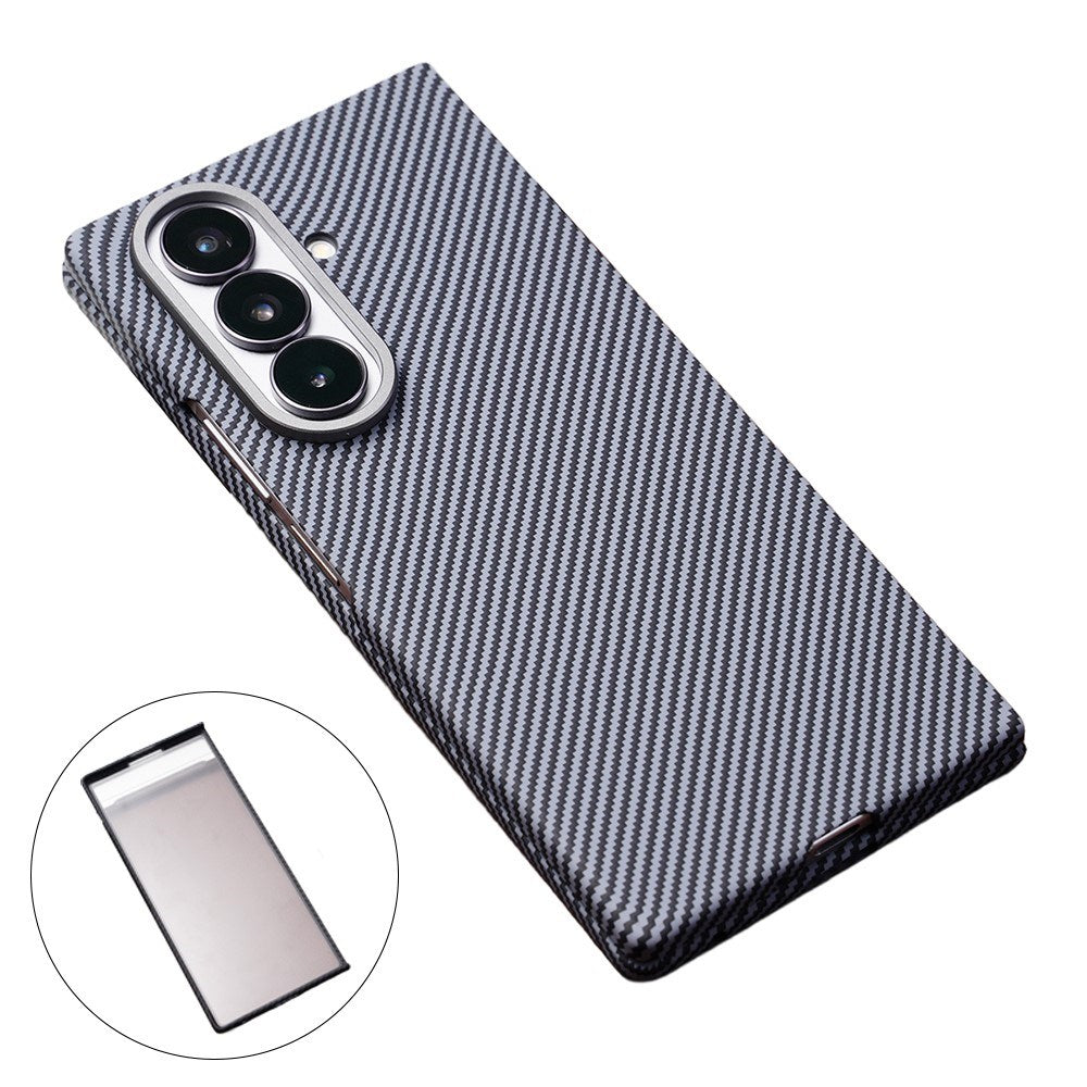 Samsung Galaxy Z Fold8 Hardt Plast Carbon Deksel - MagSafe Kompatibel - Grå