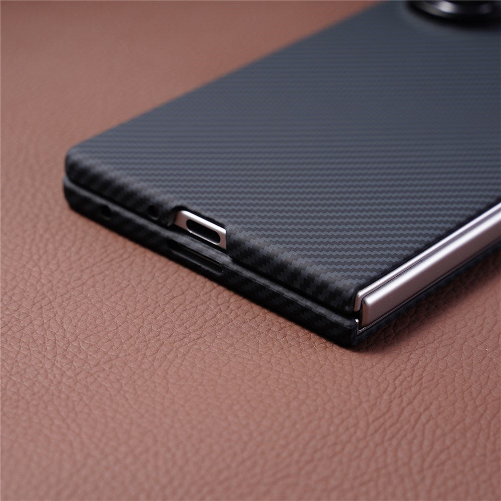Samsung Galaxy Z Fold8 Hardt Plast Carbon Deksel - MagSafe Kompatibel - Grå