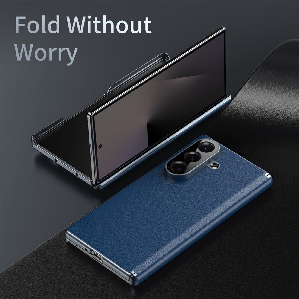 Samsung Galaxy Z Fold8 Kunstskinn Bak Deksel - Blå