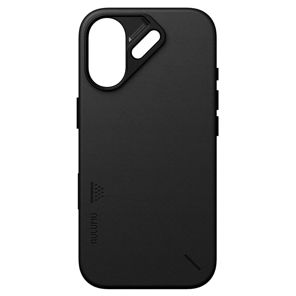 iPhone 17 AULUMU Kunstskinn Deksel - MagSafe Kompatibel - Svart