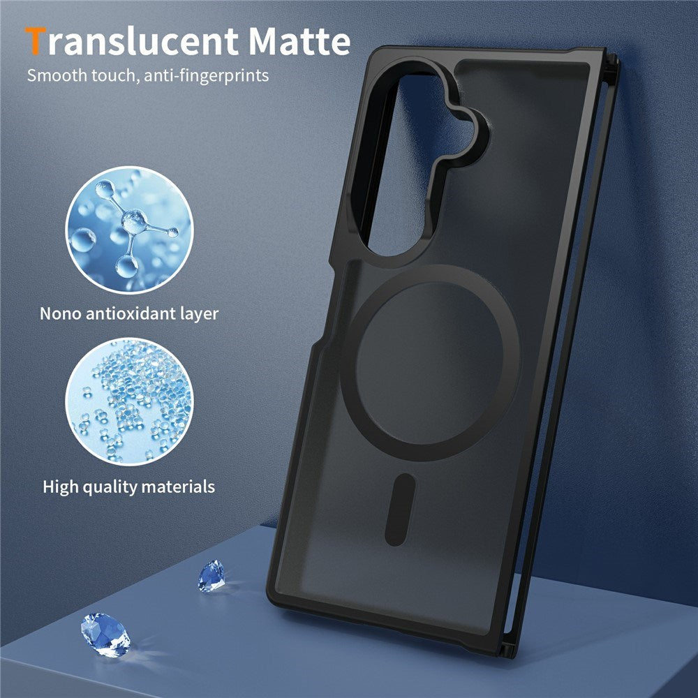 Samsung Galaxy Z Fold8 Matt Fleksibelt Plast Deksel - MagSafe Kompatibel - Svart