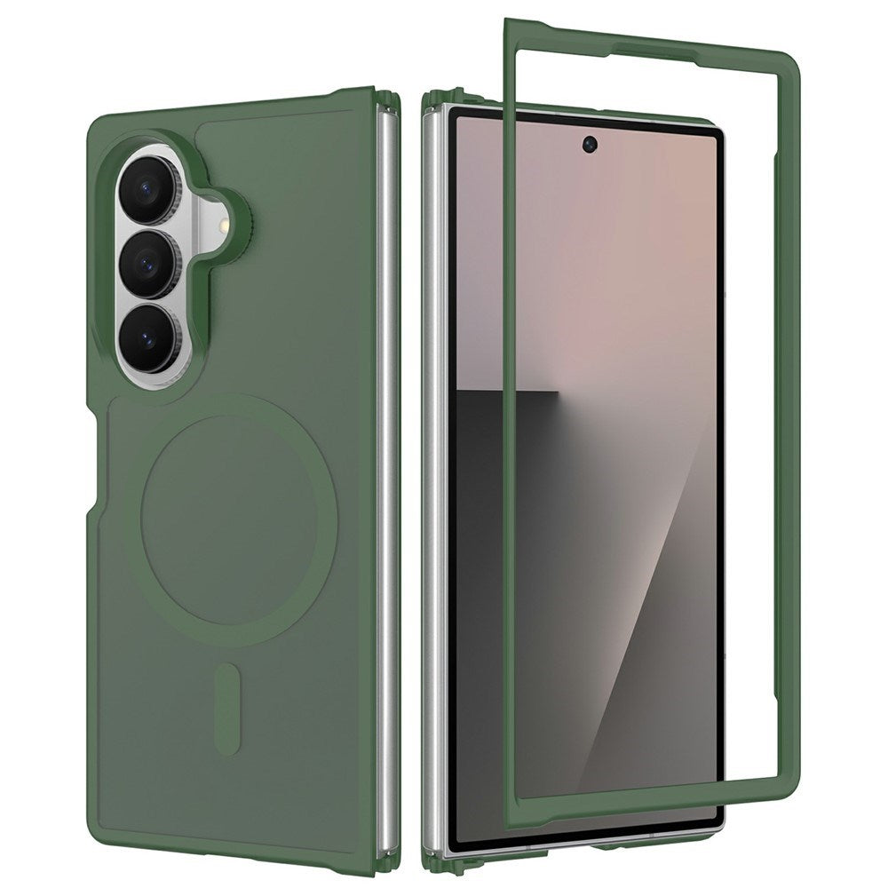 Samsung Galaxy Z Fold8 Matt Fleksibelt Plast Deksel - MagSafe Kompatibel - Grønn