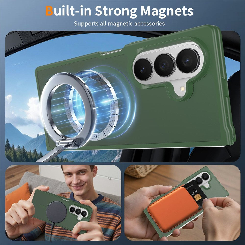 Samsung Galaxy Z Fold8 Matt Fleksibelt Plast Deksel - MagSafe Kompatibel - Grønn