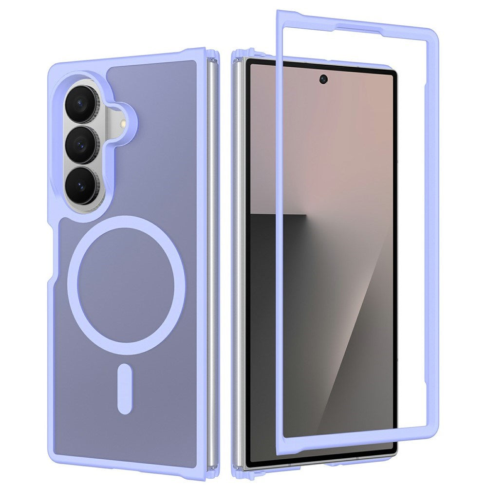 Samsung Galaxy Z Fold8 Matt Fleksibelt Plast Deksel - MagSafe Kompatibel - Lilla