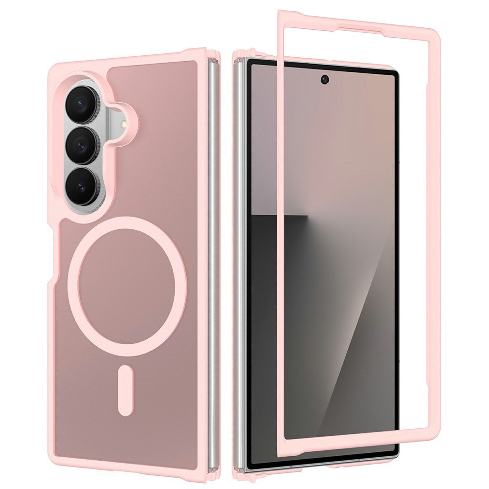 Samsung Galaxy Z Fold8 Matt Fleksibelt Plast Deksel - MagSafe Kompatibel - Rosa