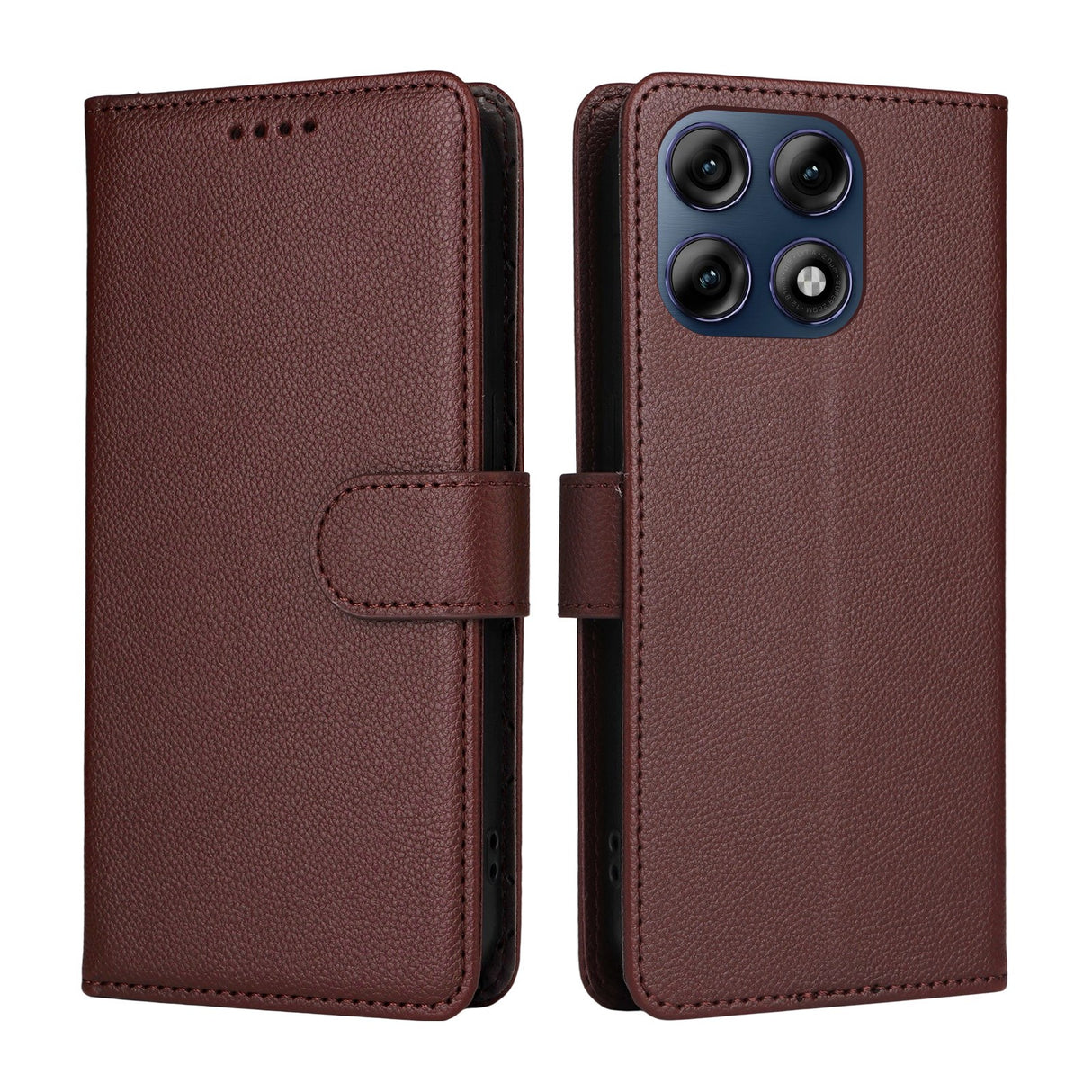 Motorola Edge 70 Pro EIDERWOOD Kunstskinn Flip Deksel m. Stropp - Brun
