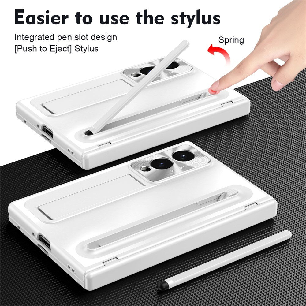Samsung Galaxy Z Fold8 EIDERWOOD Deksel med Stylus Penn & Støtte - Hvit