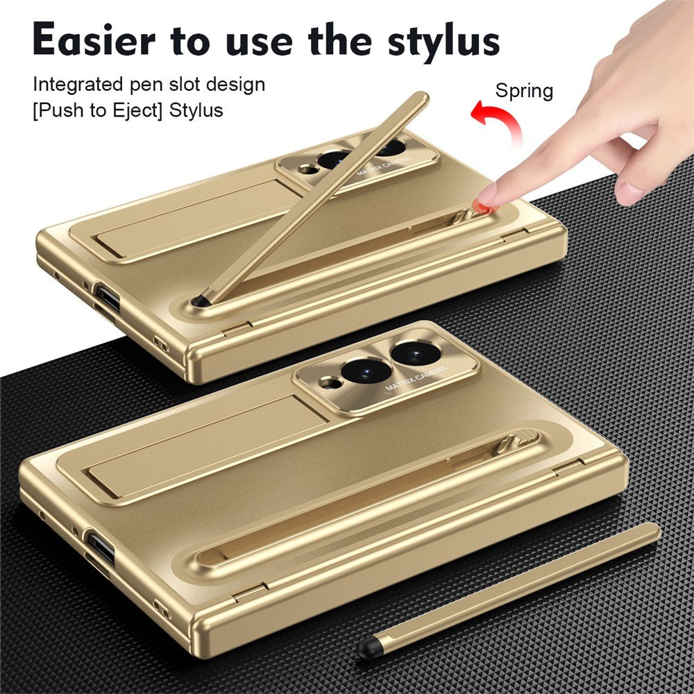 Samsung Galaxy Z Fold8 EIDERWOOD Deksel med Stylus Penn & Støtte - Gull