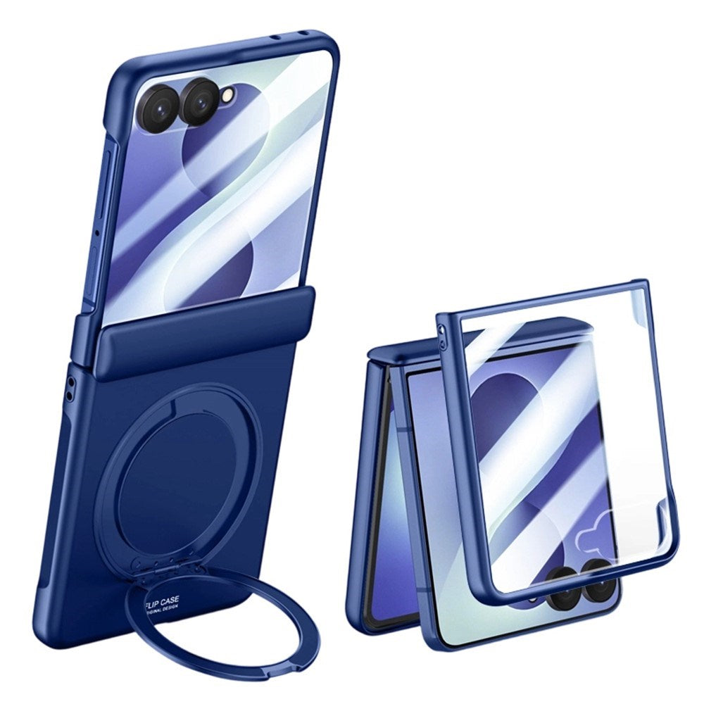 Samsung Galaxy Z Flip8 EIDERWOOD Deksel - Innebygd Skjermbeskyttelse & Stativfunksjon - Blå