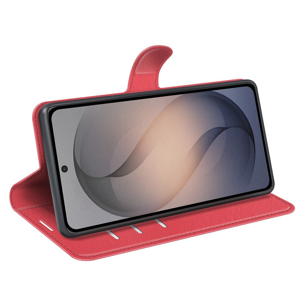 Samsung Galaxy S26 FE EIDERWOOD Flip Deksel med Kortholder & Stativfunksjon - Rød