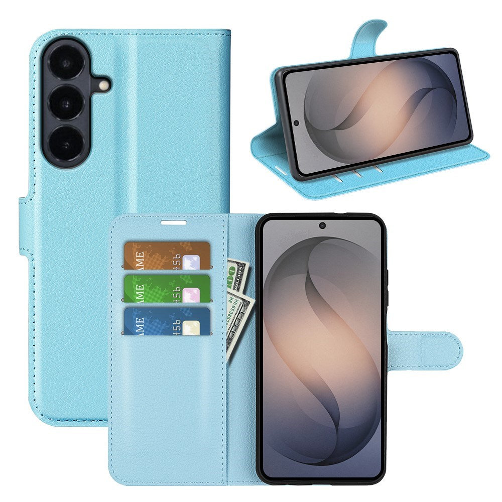 Samsung Galaxy S26 FE EIDERWOOD Flip Deksel med Kortholder & Stativfunksjon - Blå