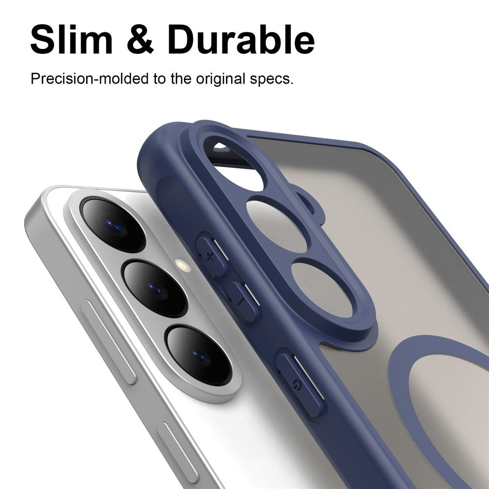 Samsung Galaxy S26 FE EIDERWOOD Matte Hybrid Deksel – MagSafe Kompatibel - Gjennomsiktig / Blå
