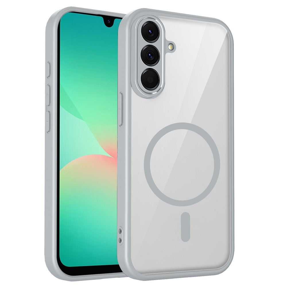 Samsung Galaxy A27 EIDERWOOD Hybrid Plast Deksel - MagSafe Kompatibel - Gjennomsiktig / Grå