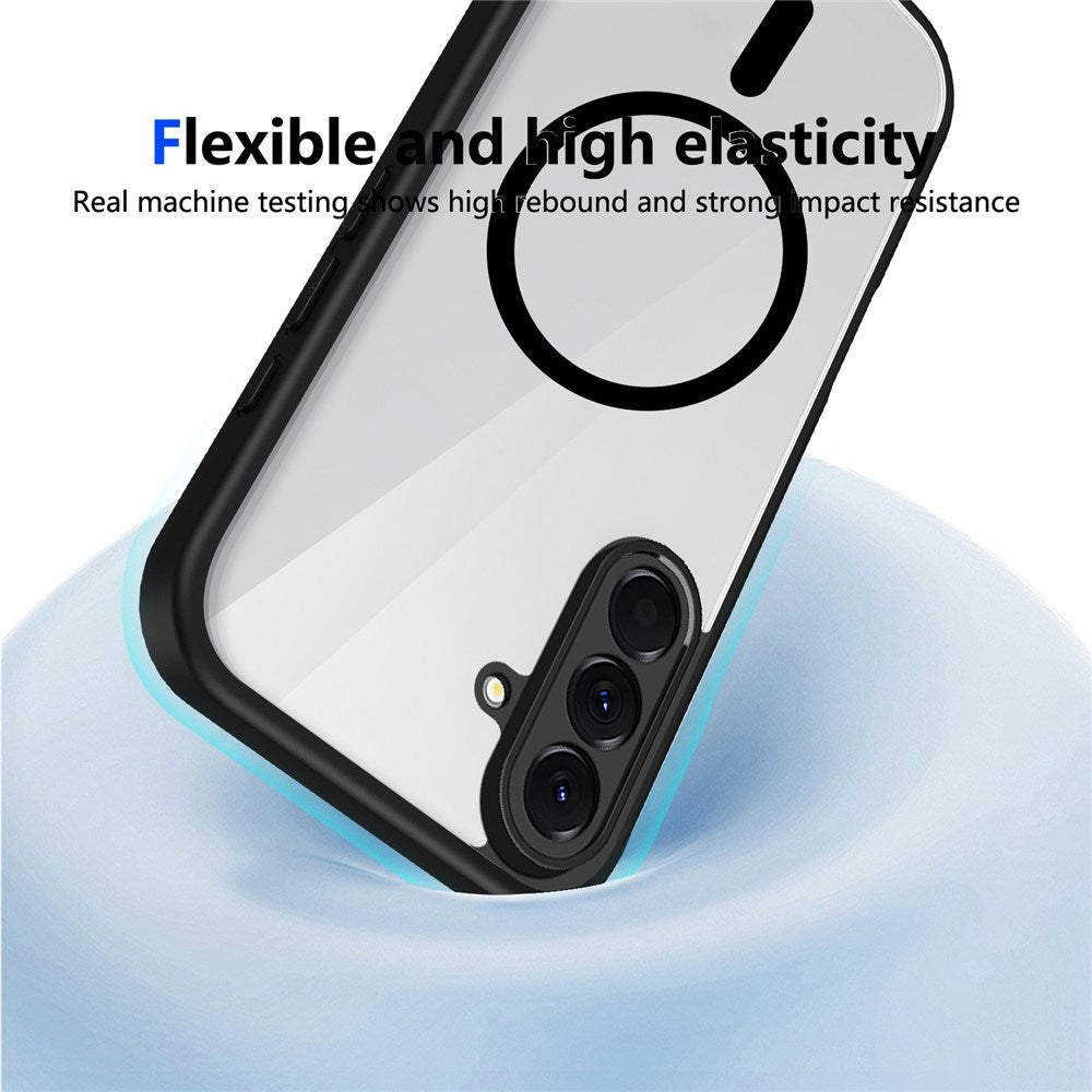 Samsung Galaxy A27 EIDERWOOD Hybrid Plast Deksel - MagSafe Kompatibel - Gjennomsiktig / Svart