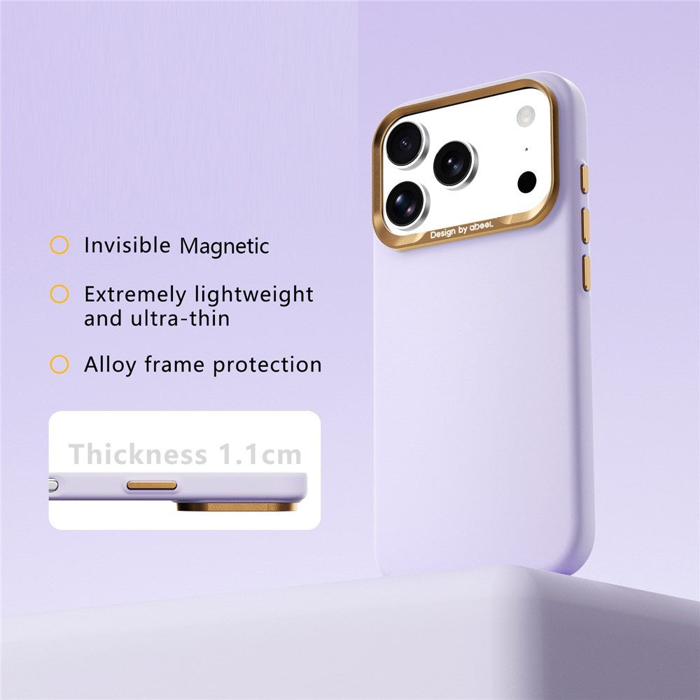 iPhone 18 Pro / 17 Pro ABEEL Hardt Soft-Touch Plast Deksel - MagSafe Kompatibel - Lilla