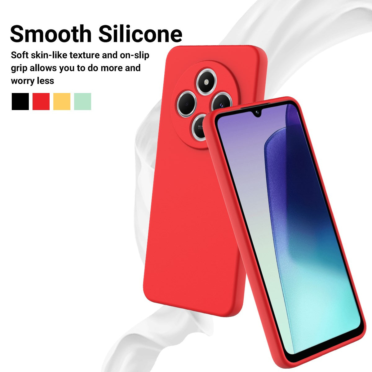 Xiaomi Redmi 17C (4G) EIDERWOOD Silikon Deksel med Stropp - Rød