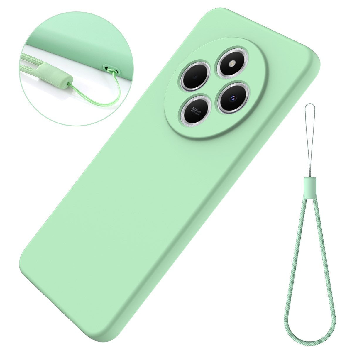 Xiaomi Redmi 17C (4G) EIDERWOOD Silikon Deksel med Stropp - Grønn