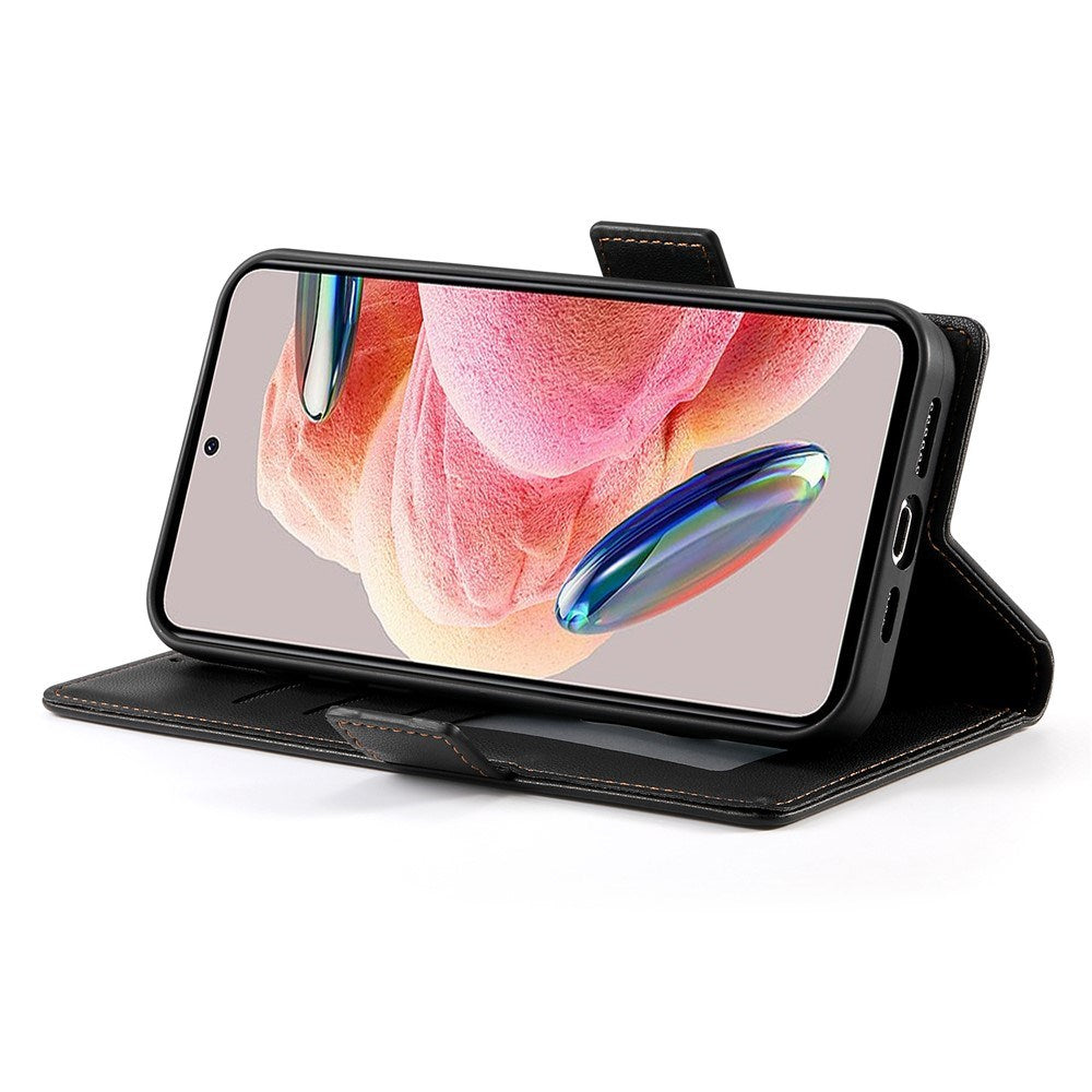 OPPO Reno16 F (5G) EIDERWOOD Kunstskinn Flipdeksel med Kortholder - Svart