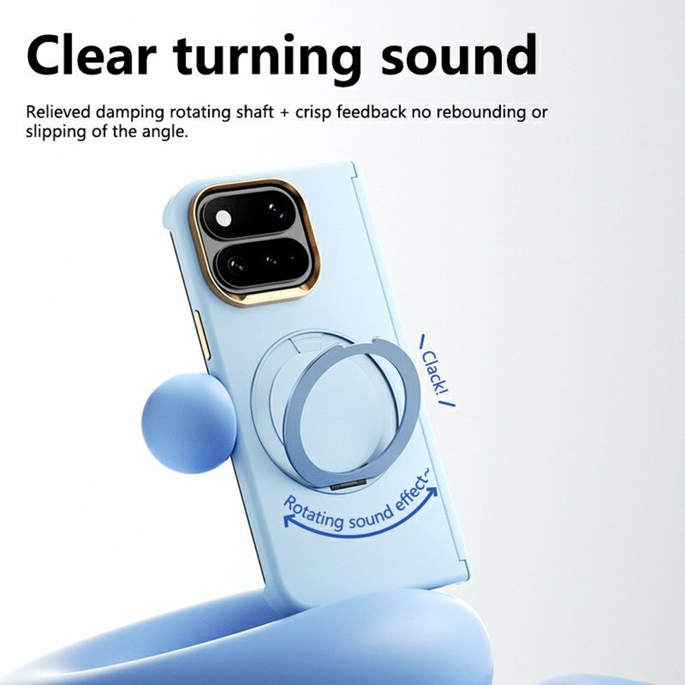 Google Pixel 11 Pro Fold ABEEL Hardt Soft-Touch Plast Deksel m. Kickstand - MagSafe Kompatibel - Gul