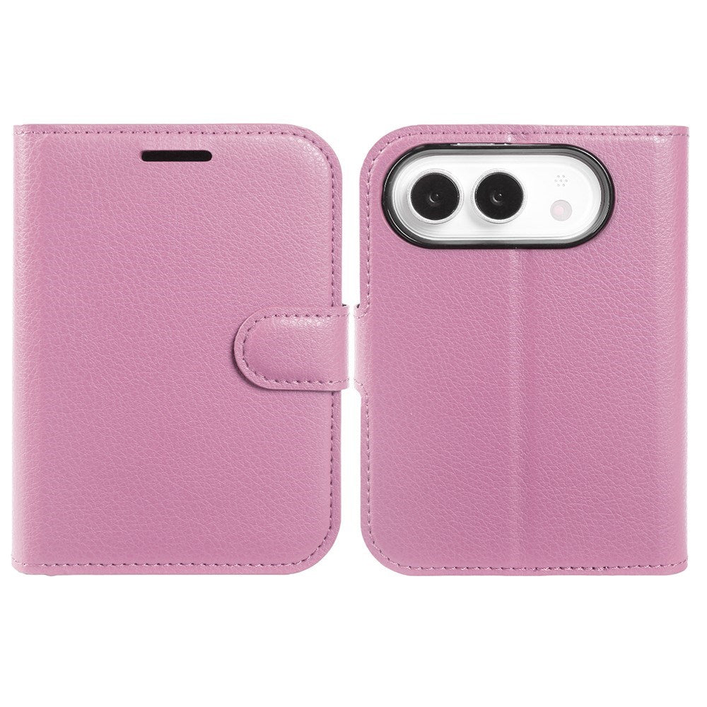 iPhone Fold EIDERWOOD Kunstskinn Flip Deksel m. Kortholder & Ståfunksjon - Rosa