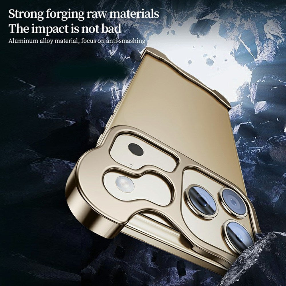 iPhone 18 Pro Todelt Metall Bumper Deksel - Gull