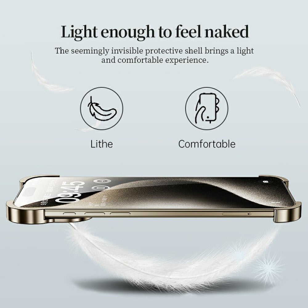 iPhone 18 Pro Max Todelt Metall Bumper Deksel - Lilla