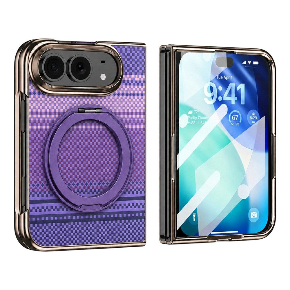 iPhone Duo EIDERWOOD Aramid Deksel m. Innebygd Beskyttelsesfilm & Kickstand - MagSafe Kompatibel - Lilla