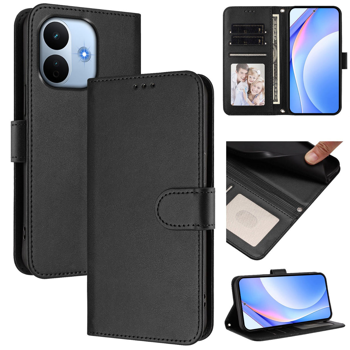 Xiaomi Redmi Note 17 Pro Max (5G) EIDERWOOD Kunstskinn Flip Deksel m. Stropp - Svart
