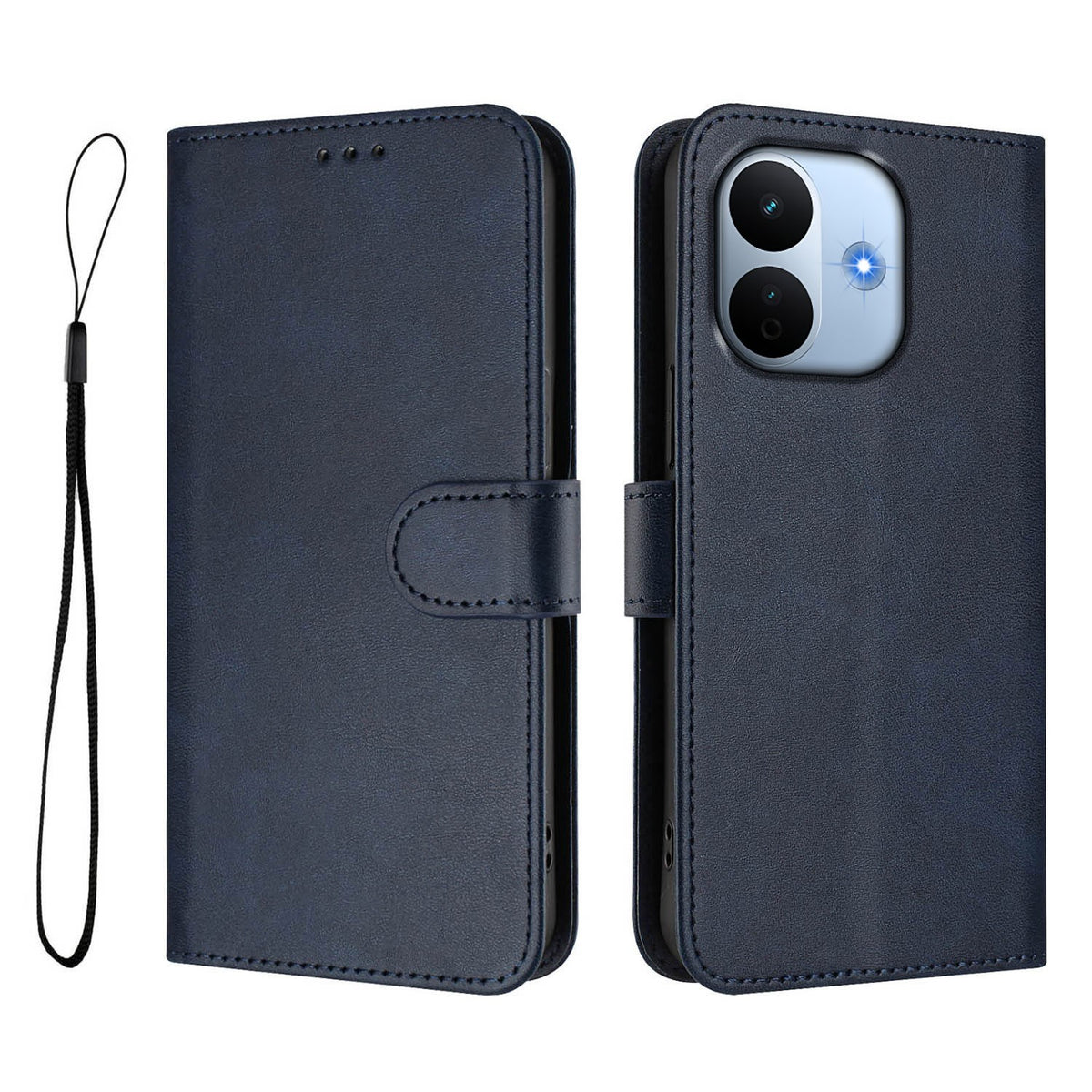 Xiaomi Redmi Note 17 Pro Max (5G) EIDERWOOD Kunstskinn Flip Deksel m. Stropp - Blå