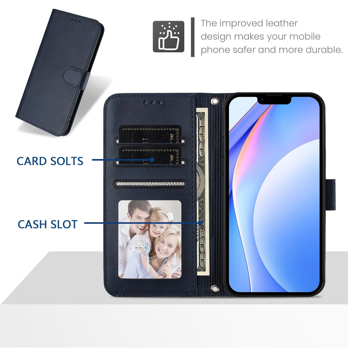 Xiaomi Redmi Note 17 Pro Max (5G) EIDERWOOD Kunstskinn Flip Deksel m. Stropp - Blå