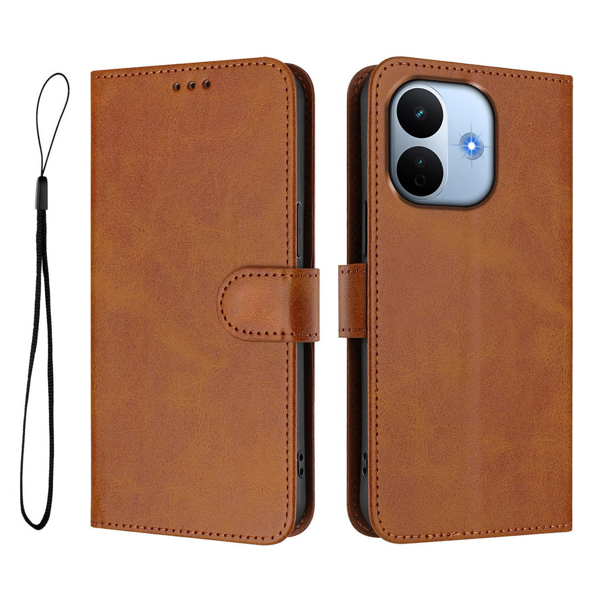 Xiaomi Redmi Note 17 Pro Max (5G) EIDERWOOD Kunstskinn Flip Deksel m. Stropp - Brun