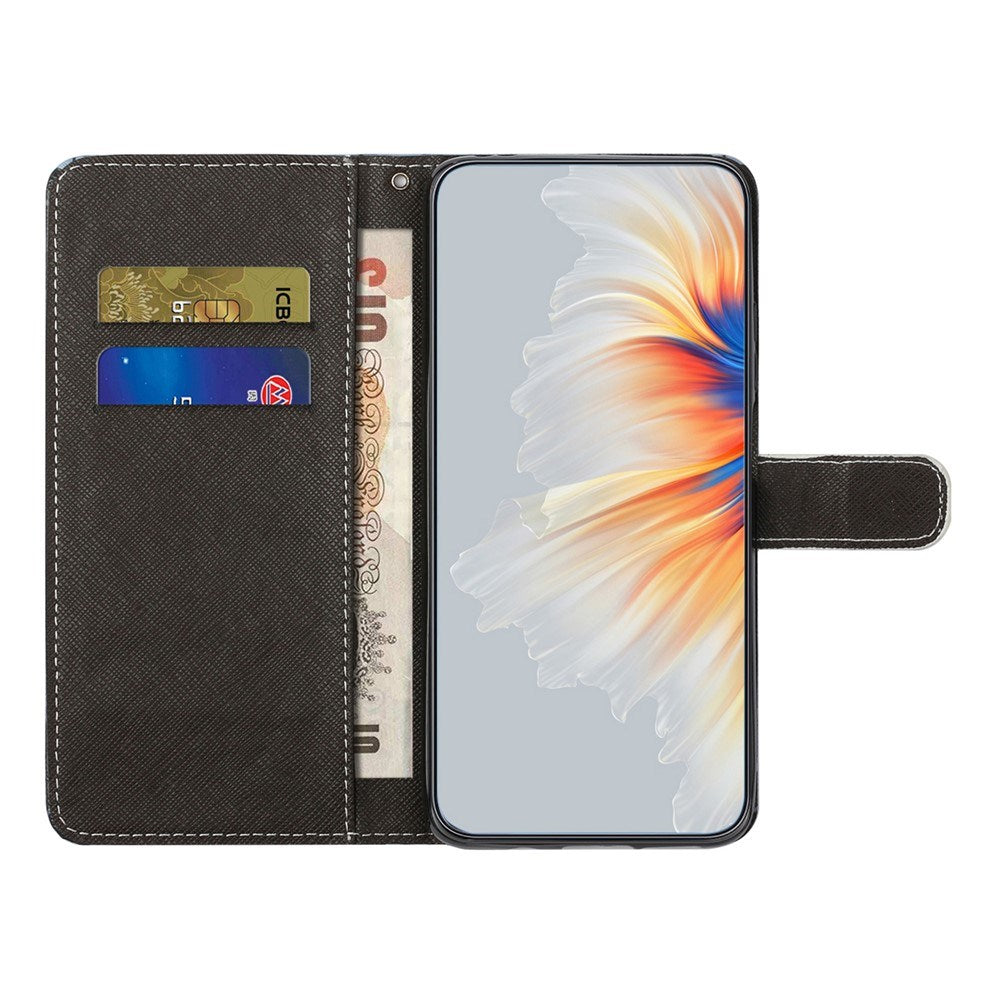 Samsung Galaxy S26 FE EIDERWOOD Flip Deksel med Kortholder og Stropp - Blomster