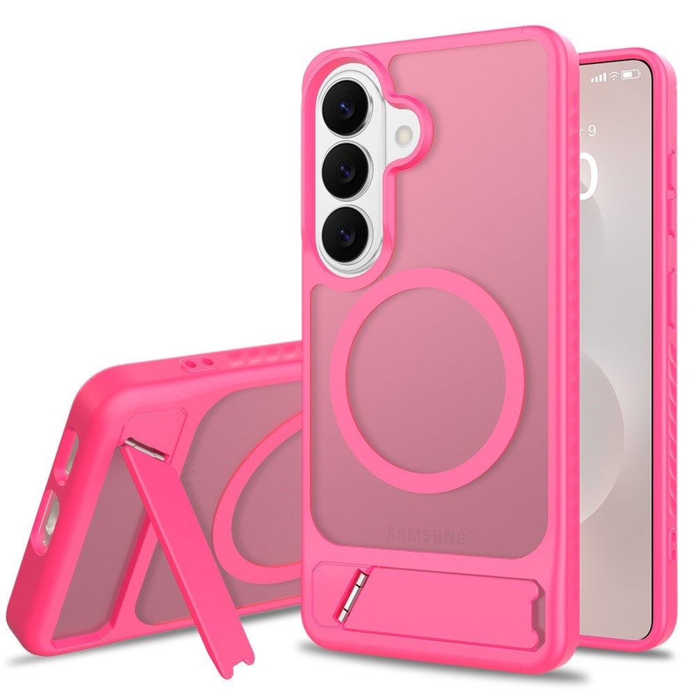 Samsung Galaxy S26 FE / S25 FE EIDERWOOD Hybrid Deksel m. Kickstand - MagSafe Kompatibel - Pink