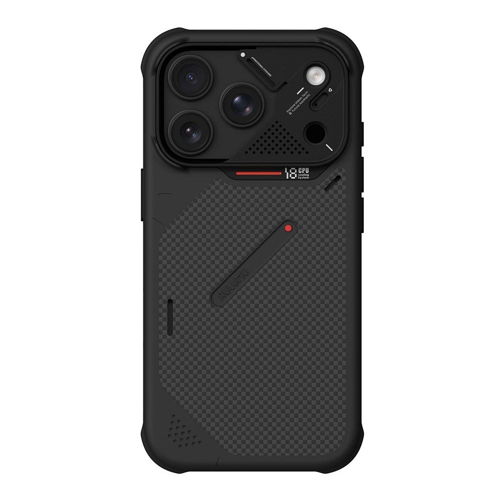 iPhone 18 Pro / 17 Pro AULUMU Aramid Fiber Deksel med Kamerabeskyttelse - MagSafe Kompatibel - Svart