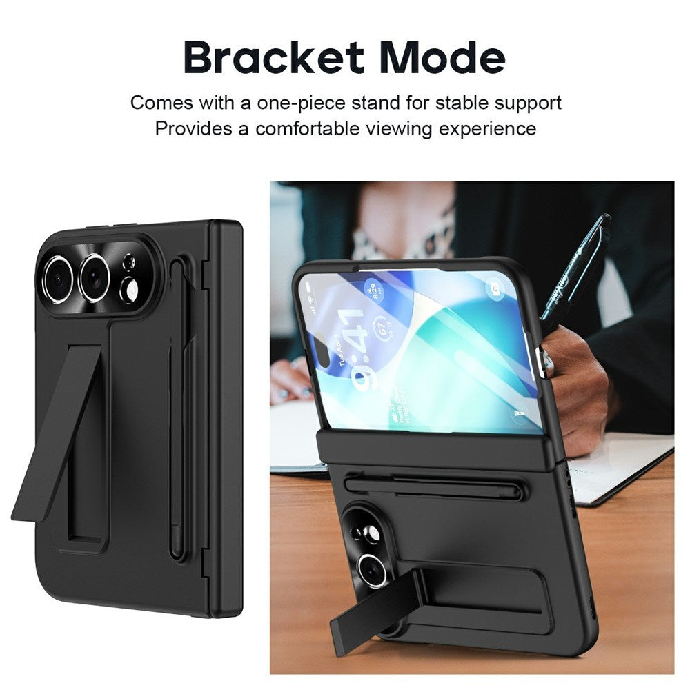 iPhone Fold EIDERWOOD Deksel med Skjermbeskyttelse, Kamerabeskyttelse og Stylus - Svart