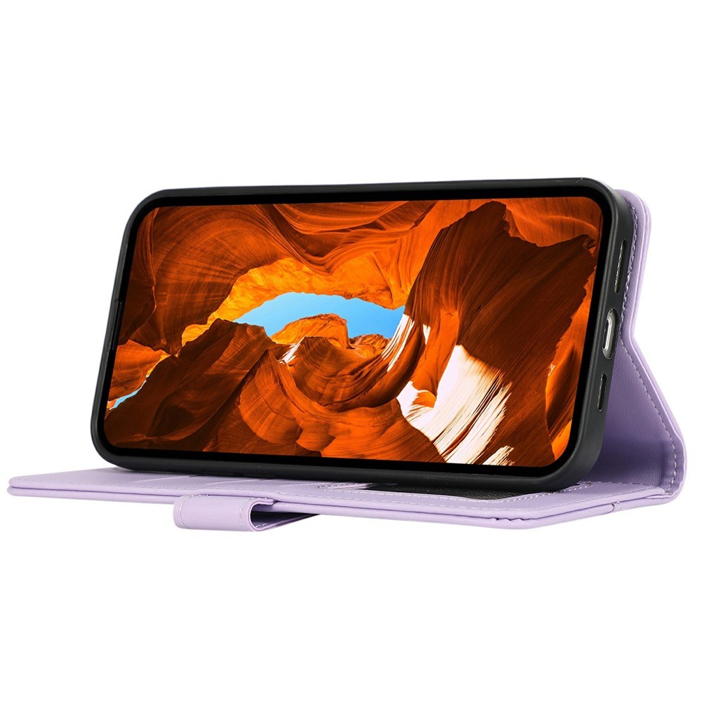 Google Pixel 11a EIDERWOOD Kunstskinn Flip Deksel m. RFID Blokkering - Lilla