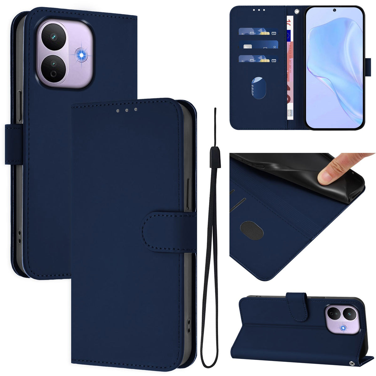 Xiaomi Redmi Note 17 Pro (5G) EIDERWOOD Kunstskinn Flip Deksel m. Stropp - Blå
