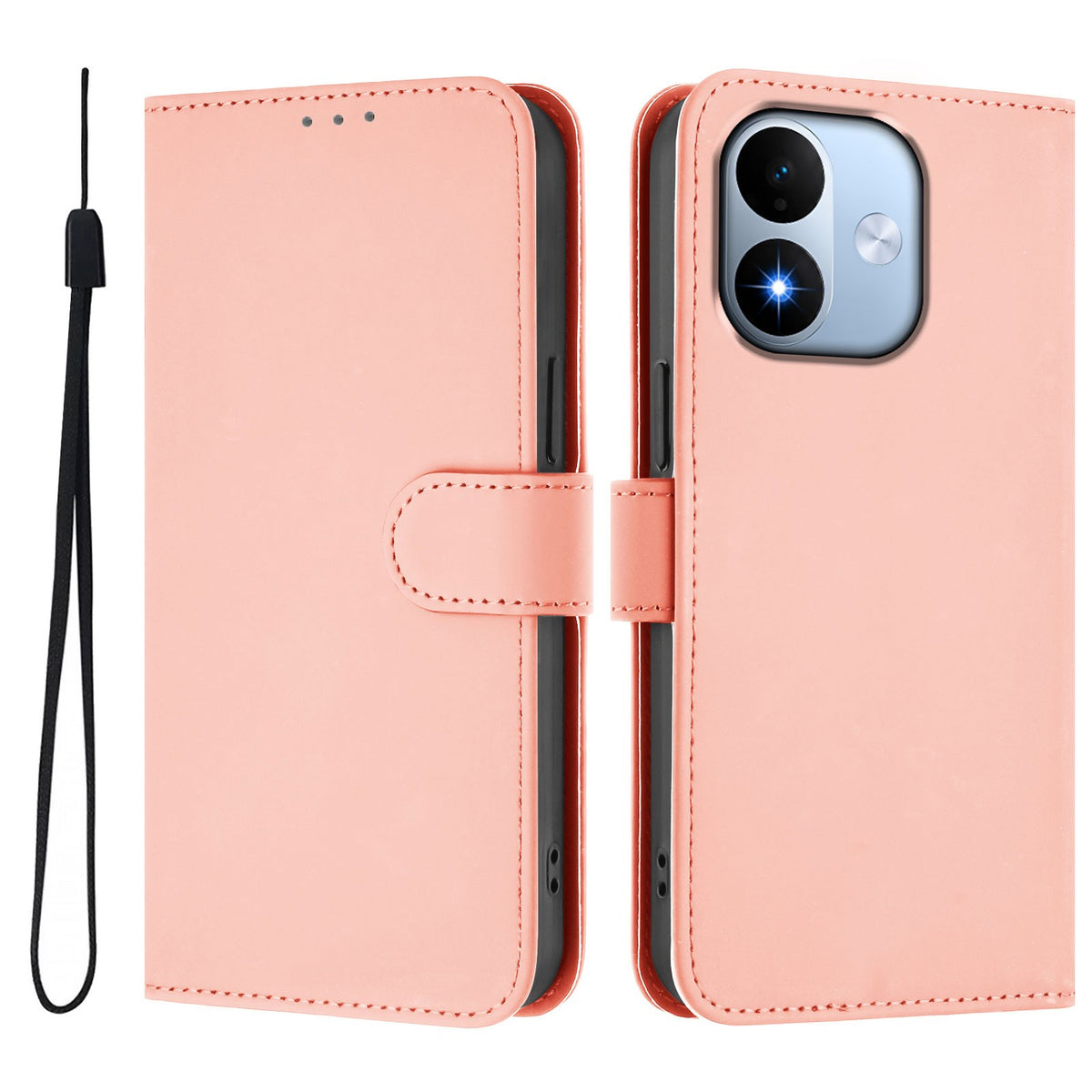 Xiaomi Redmi Note 17 (5G) EIDERWOOD Kunstskinn Flip Deksel m. Stropp - Rosa