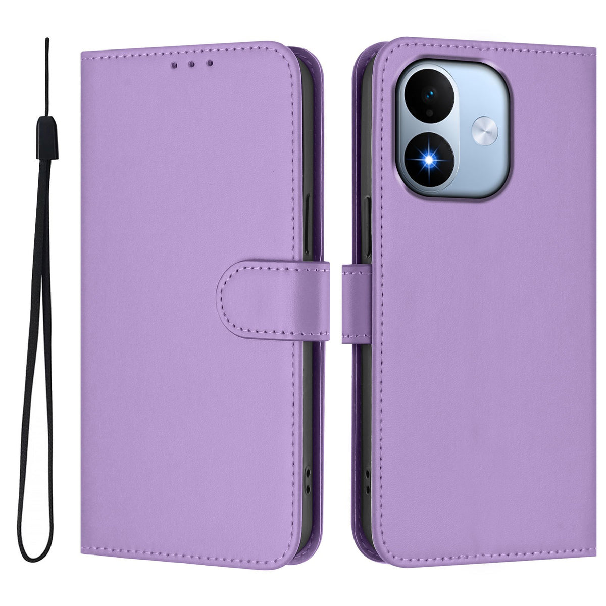 Xiaomi Redmi Note 17 (5G) EIDERWOOD Kunstskinn Flip Deksel m. Stropp - Lilla