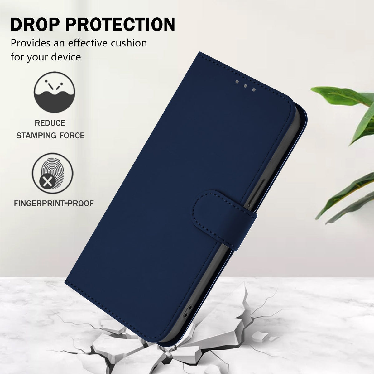 Xiaomi Redmi 17C (5G) EIDERWOOD Flip Deksel i Kunstskinn med Stropp - Blå