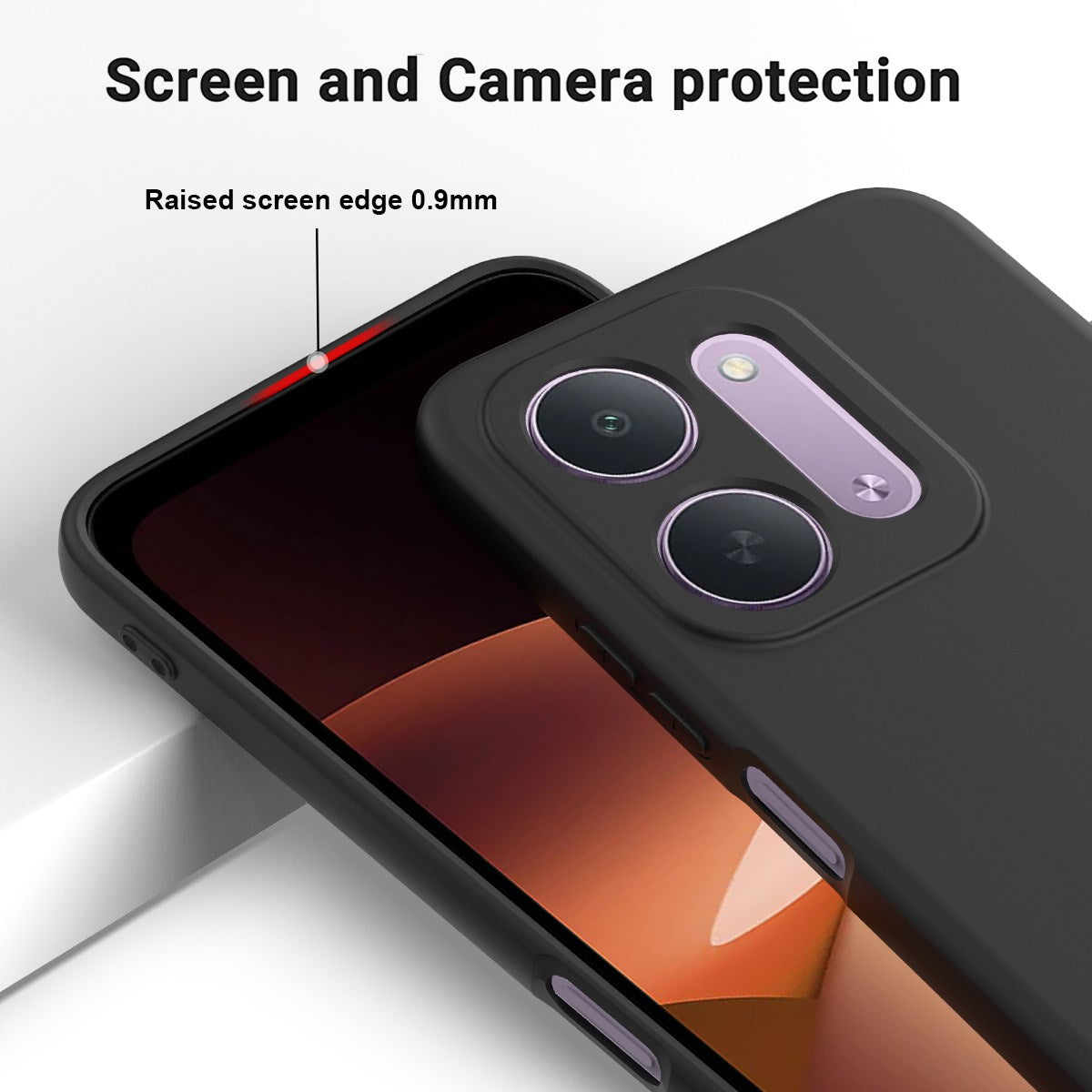 Xiaomi Redmi 17C (5G) EIDERWOOD Silikon Deksel med Stropp - Svart